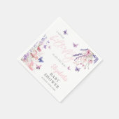 Eine kleine Butterfly-Wildblumen mit Blumenspusche Serviette (Ecke)