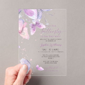 Eine kleine butterweiche Babyparty-Einladung Acryleinladungen