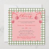 Eine kleine Cherry Baby Dusche Einladung (Vorderseite)