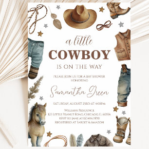 Eine kleine Cowboy-Baby-Party Einladung