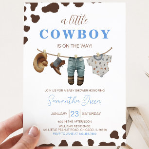 Eine kleine Cowboy-Baby-Party Einladung