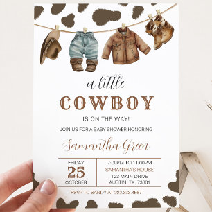 Eine kleine Cowboy-Baby-Party Einladung