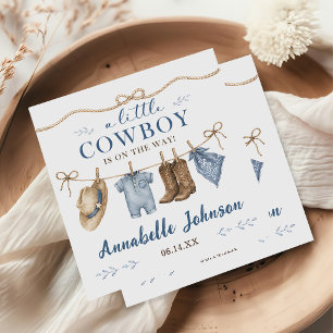Eine kleine Cowboy-Baby-Party für Jungen Serviette
