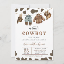 Eine kleine Cowboy-Babydusche Einladung