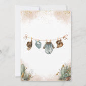 Eine kleine Cowboy-Babydusche Einladung (Rückseite)