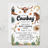 Eine kleine Cowboy-Babydusche Einladung (Vorderseite)