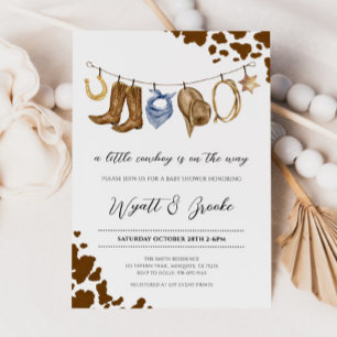 Eine kleine Cowboy-Babydusche Einladung