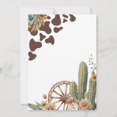 Eine kleine Cowboy-Babydusche Einladung (Rückseite)