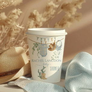 Eine kleine Cowboy-Babydusche Pappbecher