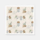 Eine kleine Cowboy-Babydusche Serviette (Vorderseite)