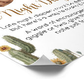 Eine kleine Cowboy-Babydusche spätabendliche Winde Poster (Ecke)