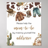 Eine kleine Cowboy-Babydusche-Umschlagstation Poster (Vorne)