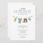 Eine kleine Cowboy-Dusche Einladung (Vorne/Hinten)