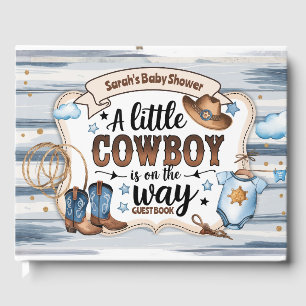 Eine kleine Cowboy ist auf dem Weg Baby Shower  Gästebuch