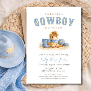 Eine kleine Cowboy ist unterwegs Baby Shower Einladung