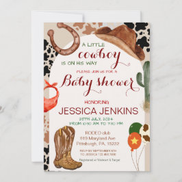 Eine kleine Cowboy-Western-Kinderdusche Einladung