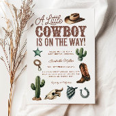 Eine kleine Cowboy-Western-Kinderdusche Einladung
