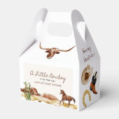 Eine kleine Cowboy-Western-Kinderdusche Geschenkschachtel (Rückseite)