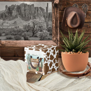 Eine kleine Cowboy-Western-Kinderdusche Geschenkschachtel