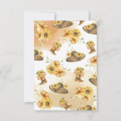 Eine kleine Cowboy-Western-Neutral-Babydusche Dankeskarte (Rückseite)