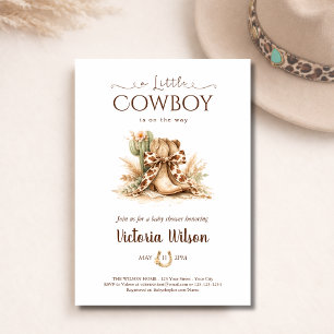 Eine kleine Cowboy-Wildwest-Babyparty Einladung
