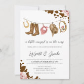 Eine kleine Cowgirl Babydusche Einladung (Vorderseite)