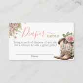 Eine kleine Cowgirl-Babydusche-Girl-Raffle-Karte Begleitkarte (Vorderseite)