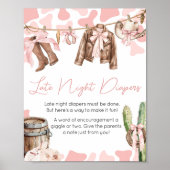 Eine kleine Cowgirl-Babydusche Spätabentaucher Poster (Vorne)