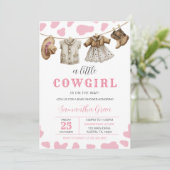 Eine kleine Cowgirl Dusche Einladung (Stehend Vorderseite)