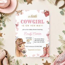 Eine kleine Cowgirl ist auf dem Weg Baby Shower