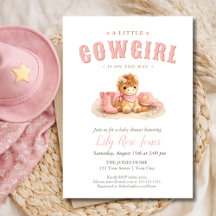 Eine kleine Cowgirl ist süß Rosa Mädchen Baby Show