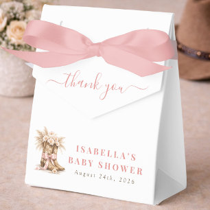 Eine kleine Cowgirl Rosa Baby Girl Shower Danke  Geschenkschachtel