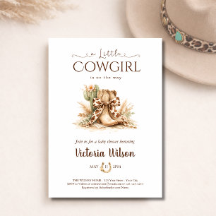 Eine kleine Cowgirl Western Boho Girl Baby Shower  Einladung