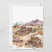 Eine kleine Cowgirl Wild West Girl Baby Dusche Einladung (Rückseite)