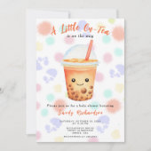 Eine kleine Cu-Tea-Bubble-Tea-Baby-Party Einladung (Vorderseite)