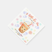Eine kleine Cu-Tea Bubble Tea Babyparty Serviette (Ecke)