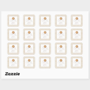 Eine kleine Cutie Pie Babyparty Neutral Quadratischer Aufkleber