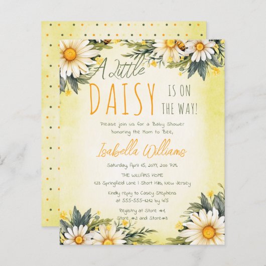 Eine kleine Daisy ist auf dem Weg zur Blumendusche (Vorne/Hinten)