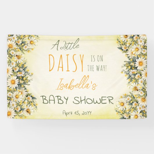 Eine kleine Daisy ist auf dem Weg zur Blumendusche Banner (Horizontal)