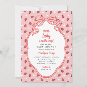 Eine kleine Dame auf dem Weg - Babyshower-Einladun Einladung