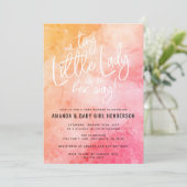 Eine kleine Damendusche (pink/orange) Einladung (Stehend Vorderseite)