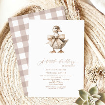 Eine kleine Duckling Baby Dusche Einladung