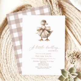 Eine kleine Duckling Baby Dusche Einladung