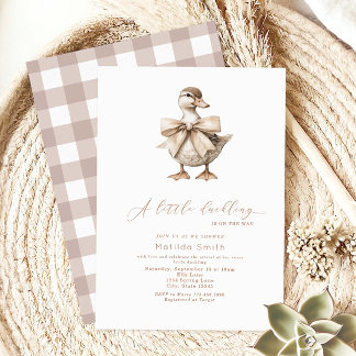 Eine kleine Duckling Baby Dusche Einladung