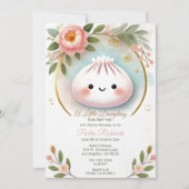 Eine kleine duftende Babydusche mit Florals Einladung (Vorderseite)