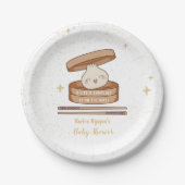 Eine kleine duftende Babydusche Pappteller (Vorderseite)