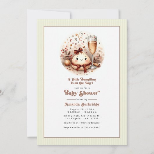 Eine kleine dumme Mocha Mousse Babydusche Einladung (Vorderseite)