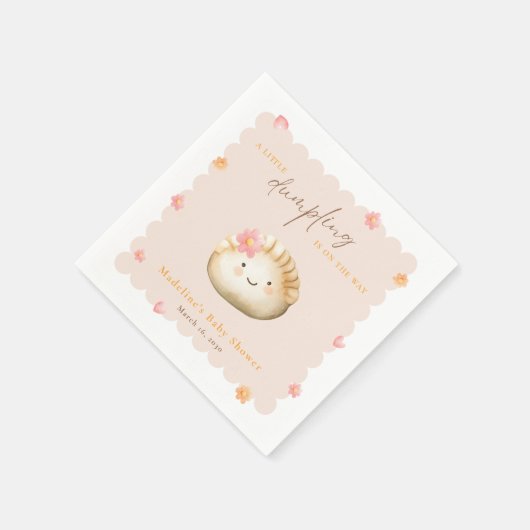 Eine kleine Dumpling auf dem Weg zur Niedlichen Gi Serviette (Ecke)