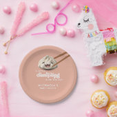 Eine kleine Dumpling ist auf dem Weg zur Babydusch Pappteller (Party)