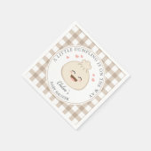 Eine kleine Dumpling ist auf dem Weg zur Babydusch Serviette (Ecke)